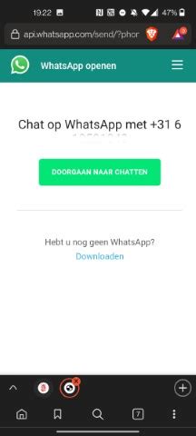 Zo stuur je iemand een WhatsApp zonder het。